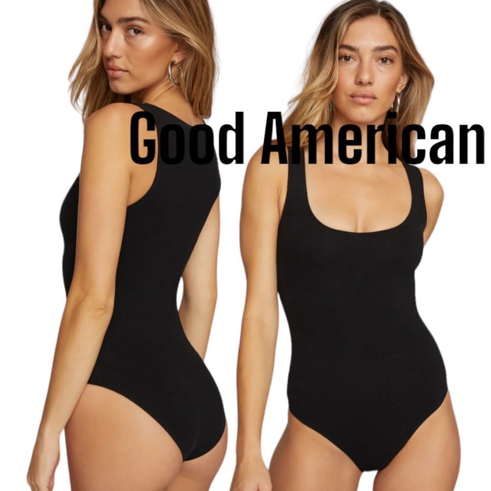 Good American Black Bodysuit